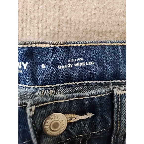 Old Navy Women's Classic Blue Wide Leg Jeans - Picture 9 of 11